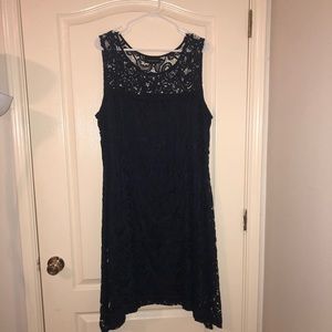 Lane Bryant short sleeveless laced swing dress.